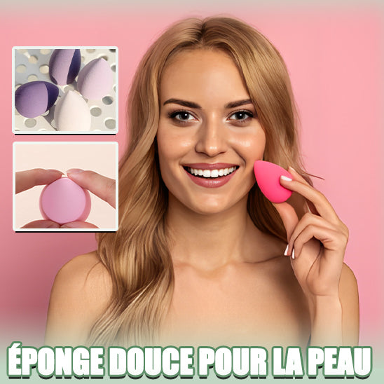 Éponge à maquillage | SilkyEgg™ Lot de 4 éponges & boîte de rangement