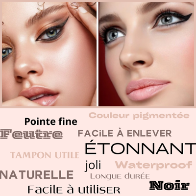 Eyeliner | O.TWO O. Traceur en feutre waterproof à tampon à double extrémité - noir